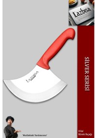 Resim Lazbisa MFT-524 Silver Serisi Pide Börek Bıçağı Mutfak Bıçak Pizza Bıçak Kırmızı 