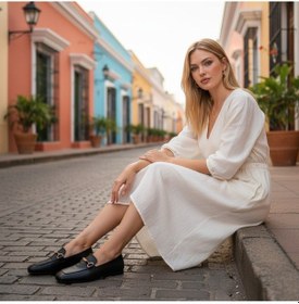 Resim Aska Shoes Günlük Tokalı Babet 2025aska008 Siyah 