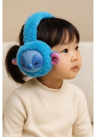 Resim Stitch Peluş Kulaklık Mor Açık Mor 