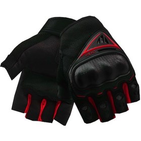 Resim Vexo Santa 2 Motosiklet Eldiveni Kırmızı - Siyah 