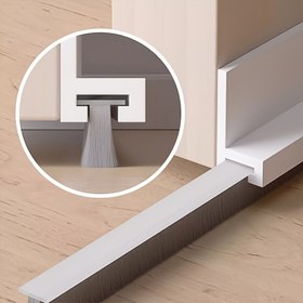Resim Kapı Altı için 100 cm Hava Geçirmez Mühürleme Şeridi - Toz ve Sessizlik İçin Kauçuk Süpürgeli Plastik Hava İzolasyon Bandı, Kolay Kurulumlu Çıkarılabilir Yapışkanlı Kapı Altı Bariyeri, Oda Hava Geçirmezliği | İşlevsel Estetik | Esnek Malzeme 