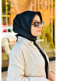 Resim BELLİ Düz Fon İpek Twill Eşarp 4053 Siyah - 01 