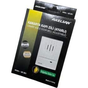 Resim AK-901 Kanarya Kapı Zili – Tek Sesli, Ac 12-15V, 12V Zil Trafosu ile Uyumlu, Kompakt ve Dayanıklı Tasarım, Ev ve Ofis Için 