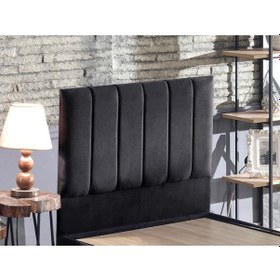 Resim Nironyatak Piano Lite Tek Kişilik Yatak Başlığı - 80 Cm Siyah Kumaş Başlık 