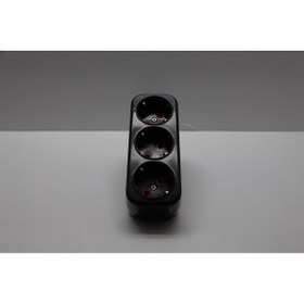 Resim enparlak Üçlü Golyat Fiş Priz Siyah Mutlusan 