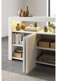 Resim Sur Ledli Tv Ünitesi 164 Cm Beyaz Beyaz 