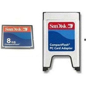 Resim Sandisk 8 GB Compact Flash Kart PCMCIA-CF Compact Flash Adaptör 
