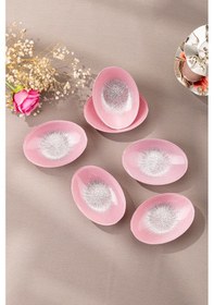 Resim Emsan Pastel 6 Parça Cam Gondol 12 Cm Pembe Pembe 