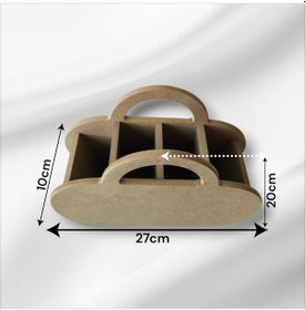 Resim Ahşap-boyanabilir- 4 Bölmeli Kaşıklık 