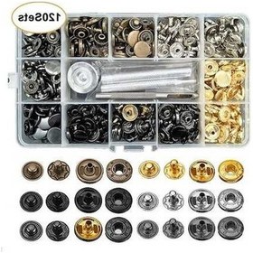 Resim Pazly Çıtçıtlı Giyim Seti, 6 Renk Metal Düğmeler, Sabitleme Kutulu, 480 Adet, Kullanışlı Aksesuvar 12.5 MM 