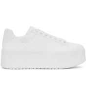 Resim Derimod Kadın Beyaz Bağcıklı Kalın Tabanlı Sneaker 25SFD430418 