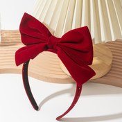 Resim 1pc Şık Velur Şerit Başlık - Tatil ve Her Gün Giyim için Sevimli Tek Renkli Saç Bantı 