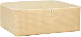 Resim 4'lü Büyük Boy Bej Pötikare Baza Altı Hurç Set 62 x 46 x 22 cm 