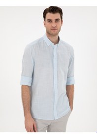 Resim Pierre Cardin Erkek Açık Mavi Gömlek Desenli 50302710-vr003 Açik Mavi 