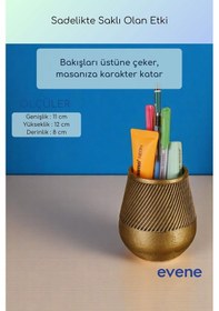 Resim Kalemlik Masa Kalemliği Organizer Kalemlik Altın Eskitme Renk Model 89 Çok Renkli 