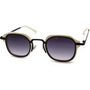 Resim Polo Hill Unisex Krem-Füme Organik Degrade (UV) Cam Selüloz Asetat (Selüloid) Kapalı Çerçeve Dikdörtgen Güneş 