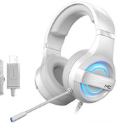 Resim Kosona Q9 Usb 7.1 Oyun Kulaklığı, 50mm Sürücü Birimi, 360 Döner Mikrofon, Gürültü Engelleme, Beyaz 