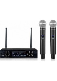 Resim Luxury,a Kalite Kablosuz 2 Adet El Mikrofonlu Uhf Mikrofon Seti 