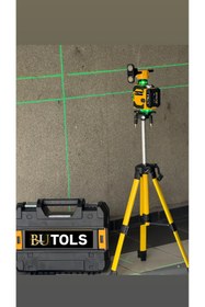 Resim MAXPLUS LAZER TERAZİ 16 ÇİZGİLİ YATAY DİKEY GÖNYE 360 DERECE UZAKTAN KUMANDALI 