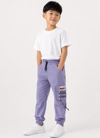 Resim Erkek Çocuk Kargo Cepli Outdoor Jogger Pantolon - Boyalı Gri / 11-12 Yaş 