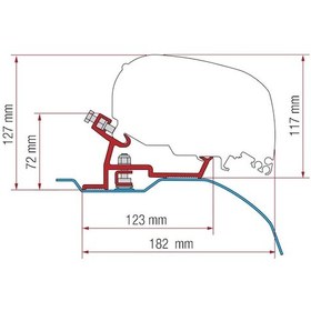 Resim Fiamma F65,f80 Ducato/jumper/boxer - H2, L4 06.2006- Tente Braketi 