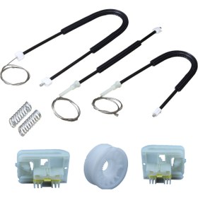 Resim oto Golf 7 Cam Kriko Teli Ön Sol Set Halat Tel Tamir Takımı (2012-2018) Uyumlu 