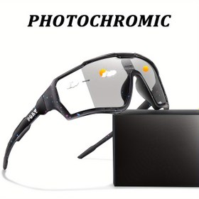Resim FOTOCHROMİK Gözlükler - Renkli Detaylarla Şık Siyah Çerçeve, Açık Hava Aktiviteleri İçin UV400 Lensler, Bisiklet, Koşu, Balıkçılık, Yürüyüş İçin İdeal, Tüm Mevsimler İçin Kullanım, Açık Hava Ekipmanı | Şık Çerçeve | Dayanıklı Gözlükler 