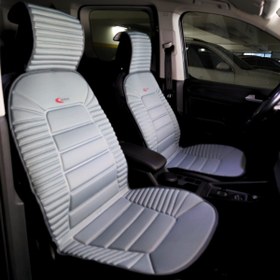 Resim Aksefuar Lazer Mercedes Vito ile Uyumlu Lüks Oto Koltuk Minderi Ortopedik 2’li Set (GRİ) 