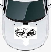Resim habune Atatürk Siluetli Türkiye Haritası Oto Kaput Sticker 40 X 20 Cm 
