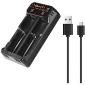 Resim Gaojunshop01 Powerkan Tc2 Çift Yuvalı Usb-c Hızlı Şarj Cihazı 26650 18650 21700 Piller Kamp Lambası 