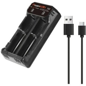 Resim Gaojunshop01 Powerkan Tc2 Çift Yuvalı Usb-c Hızlı Şarj Cihazı 26650 18650 21700 Piller Kamp Lambası 