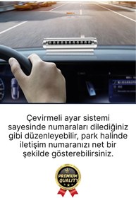 Resim Svein Yeni Araç İçi Telefon Numarası Parkmatik Metal Çevirmeli Ayarlı Torpido Üstü Silindir Numaratör 