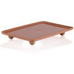Resim Limoges Ahşap Ayaklı Servis Tabağı Terracota 33x23x5 Cm The Mia
