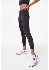 Resim Nike Sportswear Essentials Mid Rise 7/8 Leggings Black Pamuklu Kadın Spor Tayt Siyah 