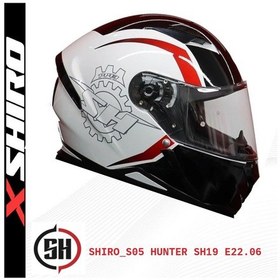 Resim Shiro Fullface Hunter Sh19 Motosiklet Kaskı Kapalı Grafik 