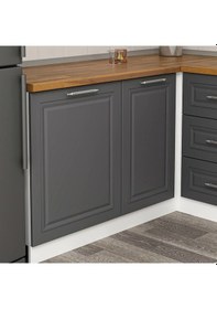 Resim Minar 165Cm Köşe Mutfak Dolabı Beyaz Antrasit K165-Mcba1 Beyaz 