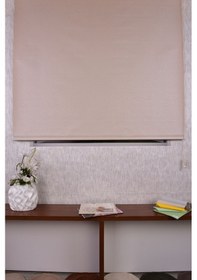 Resim Gri Simli Düz Etek Dilimsiz İp 1080 Sr Zebra Stor Güneşlik Perde 