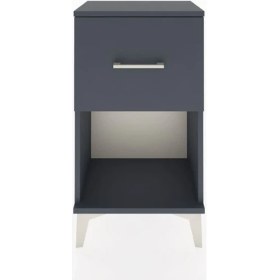 Resim Arges Komodin Tek Çekmeceli 44X30X80 Antrasit-Antrasit 