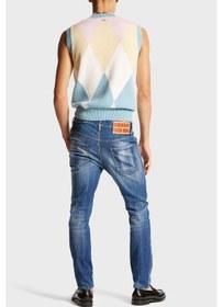Resim Dsquared2 Erkek Kot Pantolon S71lb1384 S30342 470 Lacivert 