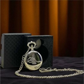 Resim Kuzey Tacı Özel Kutulu Osmanlı Tuğralı Gümüş Köstekli Saat Özel Tasarım Vip 