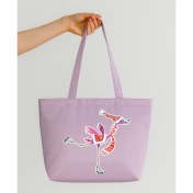 Resim Ada Kostüm Frosty Flamingo Tasarım Mat Saten Çanta 