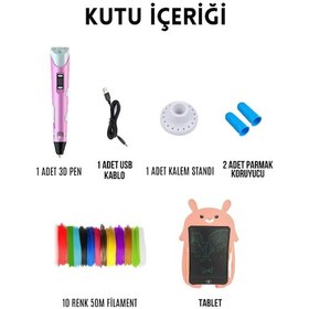 Resim 3dpen Üç Boyutlu Yazıcı Kalem Ve Grafik Yazı Tableti Set Pembe 