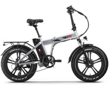 Resim RKS XS25 PRO 20 Jant Fat Bike Katlanabilir Elektrikli Bisiklet Gümüş Gri Renk Sarissa