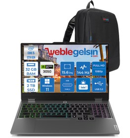 Resim Lenovo Loq 15IAX9 Intel Core I5 12450HX 32GB Ddr5 2tb SSD 6gb RTX3050 (95W) 15.6" IPS 144Hz Fhd Windows 11 Pro Taşınabilir Bilgisayar 883GS001TTRWP06 + Zetta Çanta 