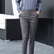 Resim Kadınlar için Yüksek Bel Dar Kesim Düz Paça Kalem Pantolon - Cepli, Hafif Dikişli Ofis Günlük Pantolonlar, İlkbahar/Yaz İçin Düz Renk Esnek Olmayan Kumaş, Şık Özel Koleksiyon, Nefes Alabilen Malzeme, Profesyonel Kadın Giyimi 