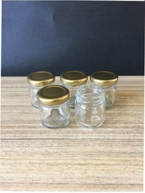 Resim 40 Cc Cam Kavanoz - 10 Adet - Gold Kapak.Mutfak. 