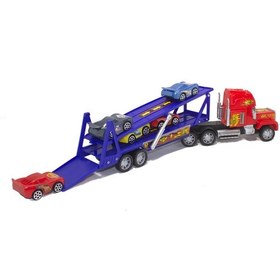 Resim Oyuncak Taşıyıcı Tır 48 Cm 2 Katlı 5 Adet Mini Araba 