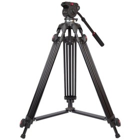 Resim Tatsujin 0508B Pro Broadcast Profesyonel Video Tripod 190CM 9 kg 