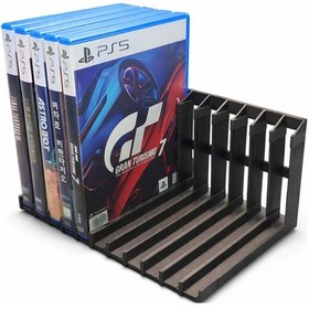 Resim Ps5 Oyun Standı Playstation 5 Oyun Tutucu & Düzenleyici Masaüstü Oyun Organizer Siyah 