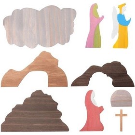 Resim Novahub Minimalist Ahşap Paskalya Dekoru, Ailece Saklayabileceğiniz Unikal Tasarım, Pürüzsüz Ahşap Yüzey 